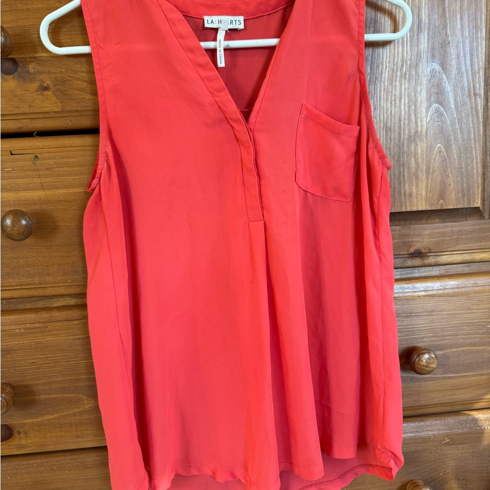 La Hearts Women's Vibrant Coral Blouse